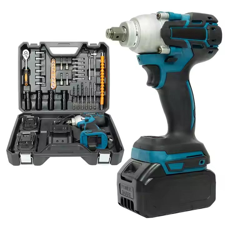 Trusa Mașină de Înșurubat cu Impact, Bormasina, AT PERFORMANCE®, 36V cu 2X Acumulator, 850Nm, 40 Accesorii, Albastru/Negru